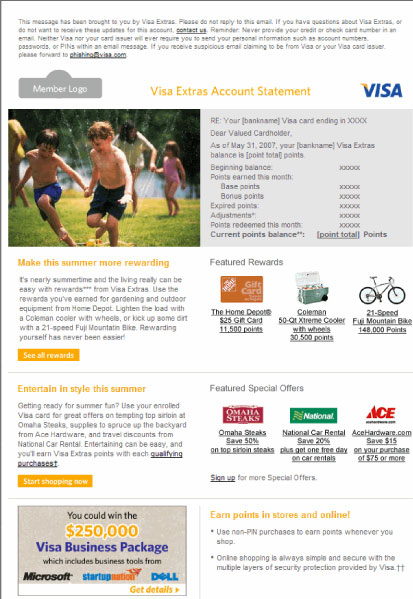 Visa Extras Sample